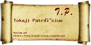 Tokaji Patrícius névjegykártya